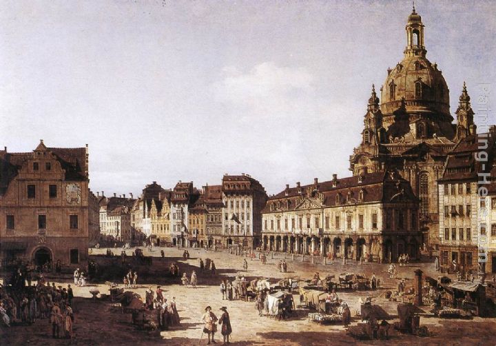 New Market Square in Dresden painting - Bernardo Bellotto New Market Square in Dresden art painting